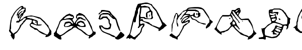 The Hands of Deaf font preview